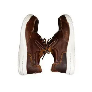 Clarks Brown Leather Casual Shoes Size 10M With White Rubber Sole For Men Clarks | Shoes | Clarks Brown Leather Casual Shoes Size M  main image 3